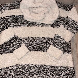 Sanctuary Monochrome Striped hoodie Sweater S